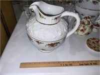 Royal Albert old country roses pitcher 91/2" tall