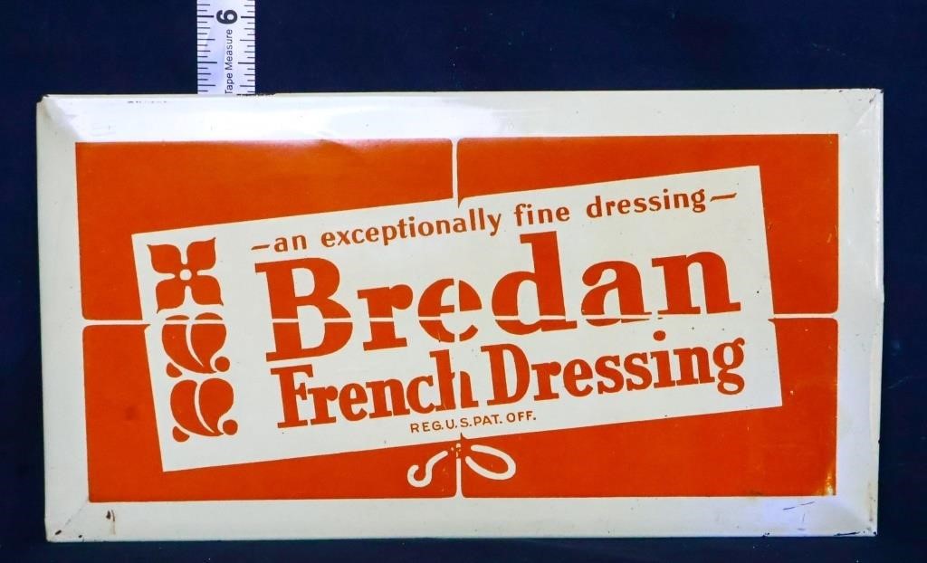 Vintage 9.5x5 toc Bredan French Dressing sign