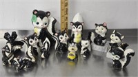 Lot of vintage skunks figurines - info