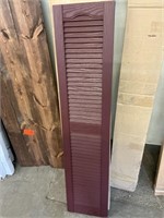 Lot of (3) Cherrywood Color Plastic Shutters