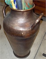 COPPER URN UMBRELLA STAND WITH