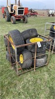 Metal Skid of Lawn Mower Tires