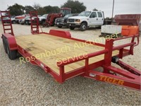 2017 Tiger Red Bumper Pull 20 ft Trailer w/ Ramps