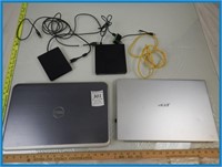 DELL AND ACER LAPTOPS WITH DVD READERS