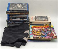 (DD) DVDs, VHS, Beatles shirt, and more