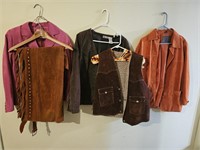 Shade & Leather Apparel - (3) Jackets, (1) Vest,
