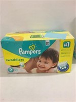 PAMPERS SWADDLERS, SIZE 5 (124 PIECES)