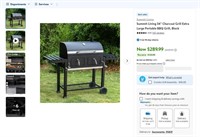 N4532  Summit Living 34'' Charcoal Grill, Black