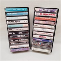 24 Cassette Tapes in Cassette Rack