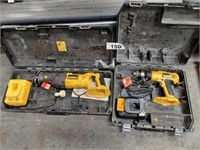 Dewalt Reciprocating Saw & Drill, Chargers in Case