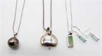 (3) SOUTHWEST STERLING NECKLACES & (1) SET