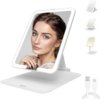 Auxmir Foldable Makeup Mirror  3 Lights  USB
