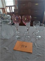 Glassware - pitcher and stemware