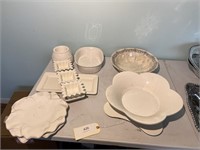 LOT OF WHITE HOME DECOR