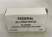 FEDERAL 22 LR 36GR CP HP 50 ROUNDS