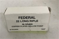 FEDERAL 22 LR 36GR CP HP 50 ROUNDS