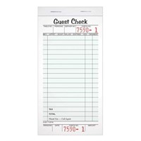 Adams Guest Check Pads, Single Part, Perforated