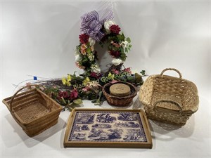 Floral Decor, Baskets, & Serving Tray
