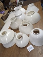 Large Selection of White Milk Glass Shades