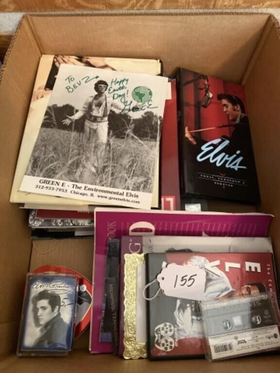 Box of Elvis Presley Items
