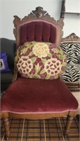 Vintage red upholstered chair