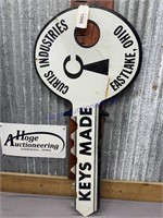 KEYS MADE TIN SIGN, DOUBLE-SIDED, 15W X 31"T