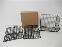 (3) Wire Mesh Collapsible Storage Baskets