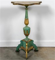 Italian Polychrome Altar Stick Pedestal Table
