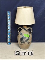 Double handle Bird lamp 22 ½” Stoneware