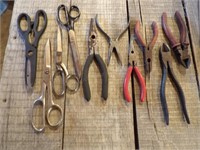 10pc wire cutters, scissors, snips & cutters
