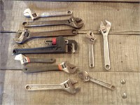 10pc crescent wrenches / adjustable wrenches