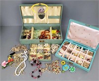 Group of vintage costume jewelry including