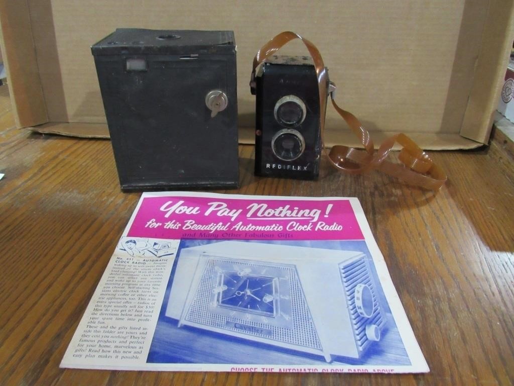 Two Vintage Cameras (#2A Brownie, Rediflex)