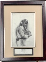 Framed Shoeless Joe Jackson Print