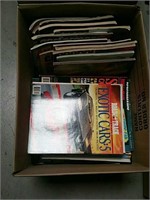 Box of car magazines