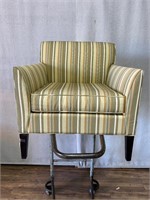 Herman Miller Green Striped Arm Chair