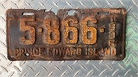 1936 PRINCE EDWARD ISLAND LICENCE PLATE