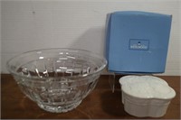 Wedgwood Items,Calendore Etched Crystal Bowl &