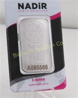 One Troy Ounce .999 Fine Silver Nadir