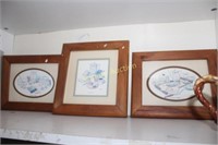 3 FRAMED PRINTS