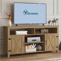 YITAHOME Highboy Farmhouse Barn Door TV Stand