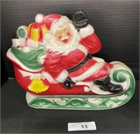 Vintage Blow Mold Santa Figure.