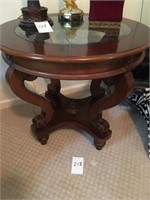 Round Cherry Lamp Table ( 29" Dia x 25"T)