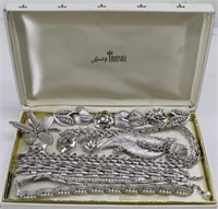 Collection of (5) Silver Tone TRIFARI jewelry Sets