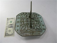 8.5" Brass SunDial AMIDST THE FLOWERS