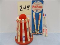 Miniature Bat Rack w/ Team Bats, National League