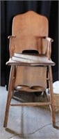 Vintage oak high chair