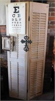 Louvered 2 panel door, 30" x 68" - Eye Chart -