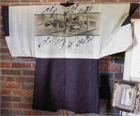 Vintage men's Japanese Haori bath house kimono