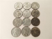 (12) Steel Lincoln Pennies